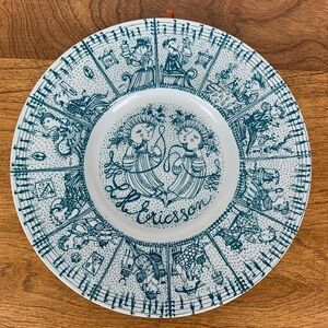 Ericsson LM Nymolle Plate Art Bjorn Wiinblad Faience Denmark Wall Decor Vintage
